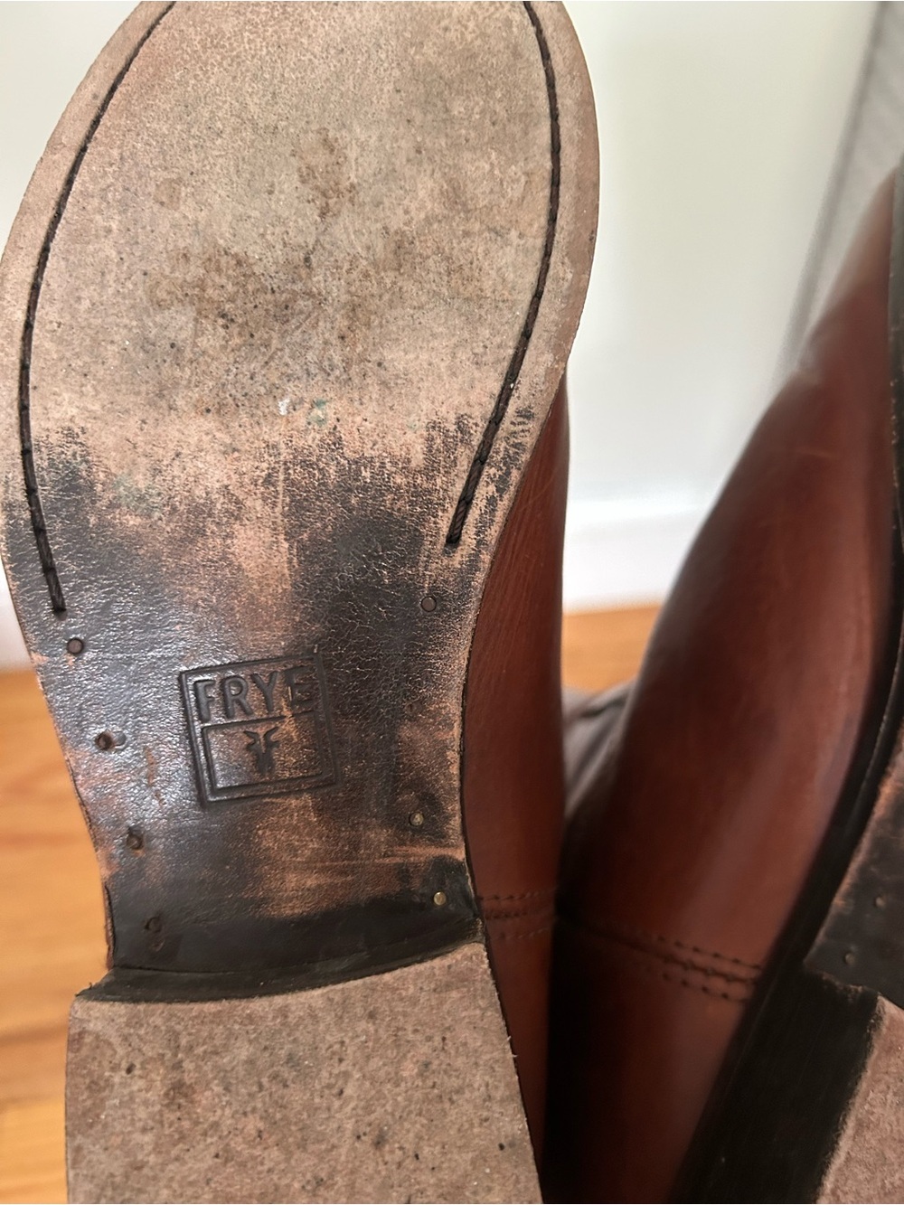 Frye Melissa Button Leather Brown Tall Boots - Picture 7 of 11